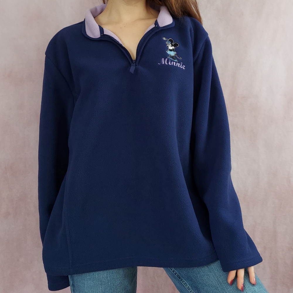 Minnie Mouse Quarter Zip Fleece Sweatshirt